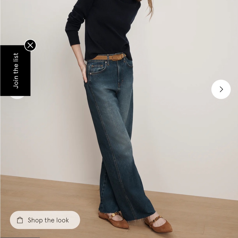 Veronica Beard Taylor Wide Leg Jeans in Rebel Moon